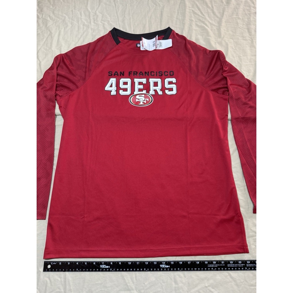NFL Team Apparel Men's San Francisco 49ers Dri-Fit Long Sleeve Shirt, Size XL